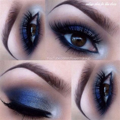 prom makeup for light blue dress